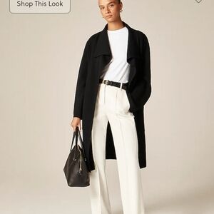 J Crew Shawl-collar sweater blazer CN223 Size L NWT Black